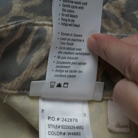 New Paige Mayslie Jogger Pants in Tortoise Shell Cheetah size 29